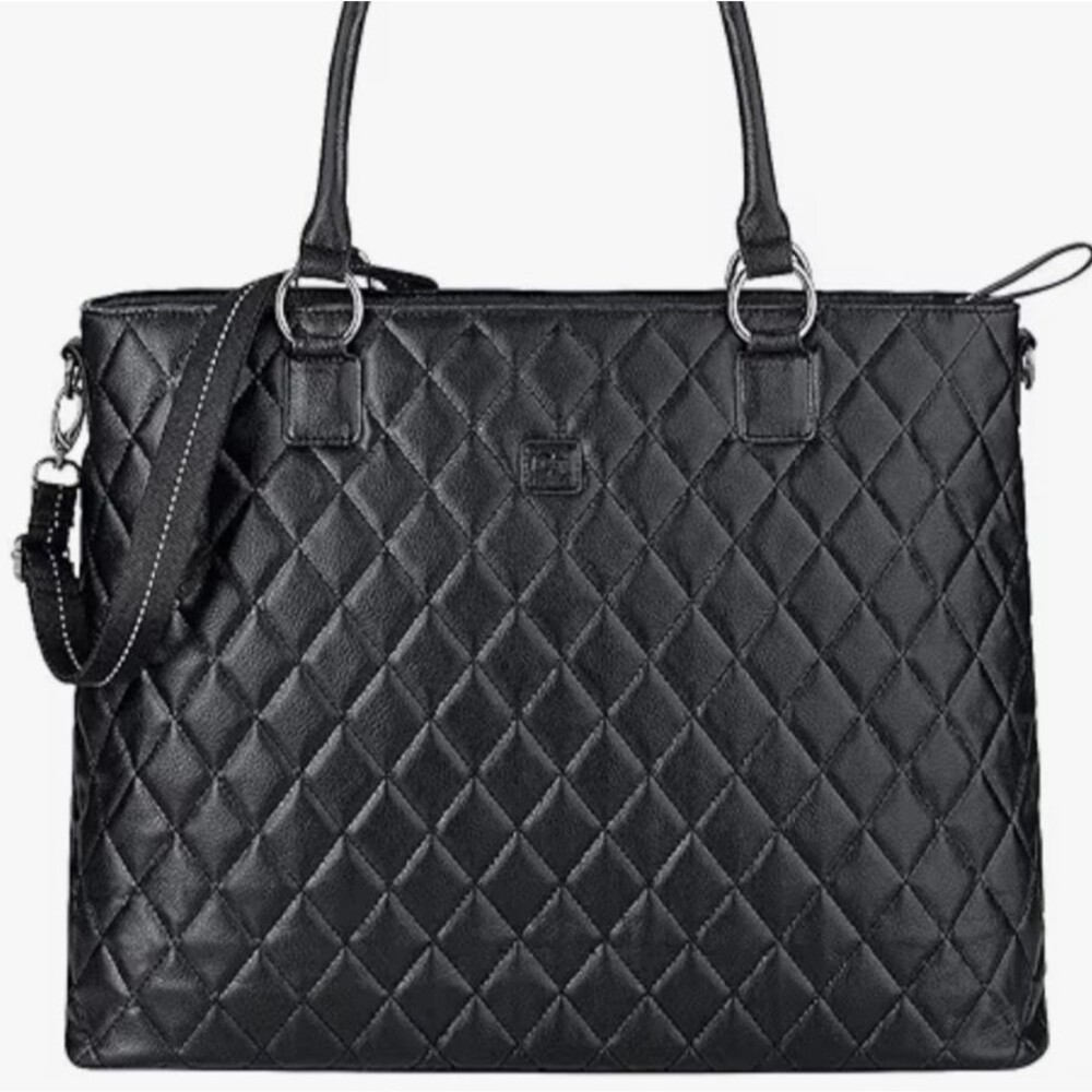 Solo New York Tote Bag for Women - Handbag Laptop Padded Compartment, Quilted